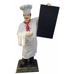 Kucharz z tablicą duży figura laminat P80